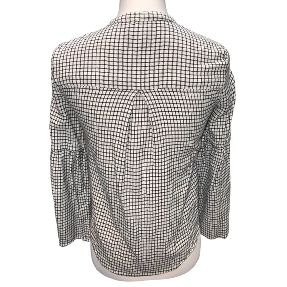 Madewell🦎Bell Sleeve Windowpane Button Down 🌵 - Picture 4 of 6